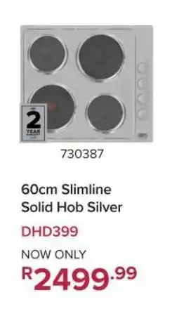 Game 60cm Slimline Solid Hob Silver offer
