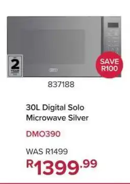 Game 30L Digital Solo Microwave Silver offer