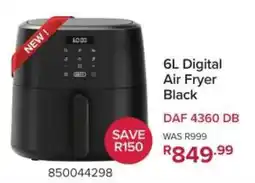 Game 6L Digital Air Fryer Black offer
