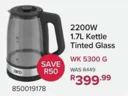 Game 2200W 1.7L Kettle Tinted Glass offer