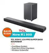 Expert TCL S55H 2.1 Ch Pro Super Bass Soundbar S55H offer