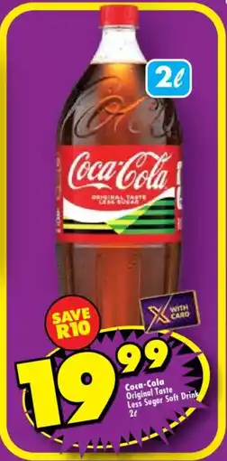 Shoprite Coca-Cola Original Taste Less Sugar Soft Drink offer