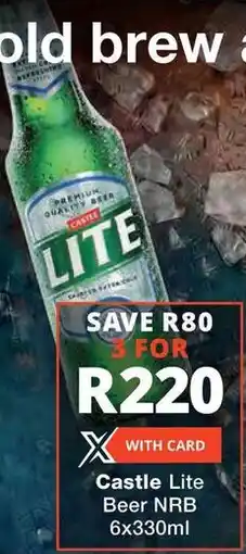 Checkers Castle Lite Beer NRB offer