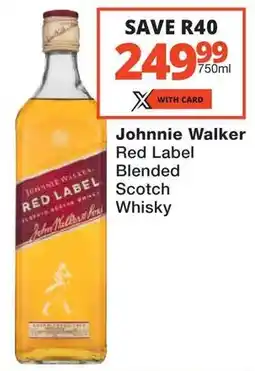 Checkers Johnnie Walker Red Label Blended Scotch Whisky offer