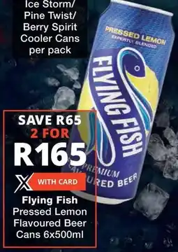 Checkers Flying Fish Pressed Lemon Flavoured Beer Cans offer
