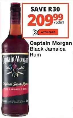 Checkers Captain Morgan Black Jamaica Rum offer