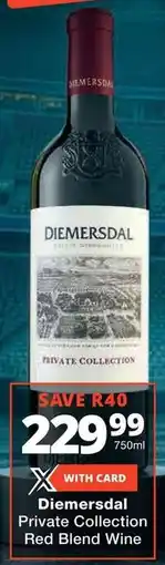 Checkers Diemersdal Private Collection Red Blend Wine offer