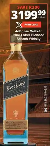 Checkers Johnnie Walker Blue Label Blended Scotch Whisky offer