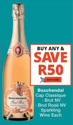 Checkers Boschendal Cap Classique, Brut NV, Brut Rosé NV Sparkling Wine offer