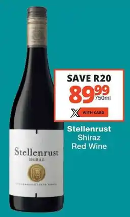 Checkers Stellenrust Shiraz Red Wine offer
