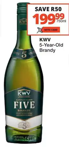 Checkers KWV 5-Year-Old Brandy offer