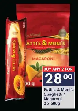 President Hyper Fatti's & Moni's Spaghetti/ Macaroni offer