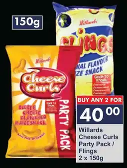 President Hyper Willards Cheese Curls Party Pack/ Flings offer
