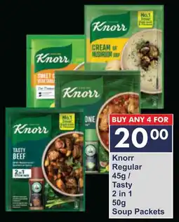 President Hyper Knorr Regular/ Tasty 2 in 1 Soup Packets offer