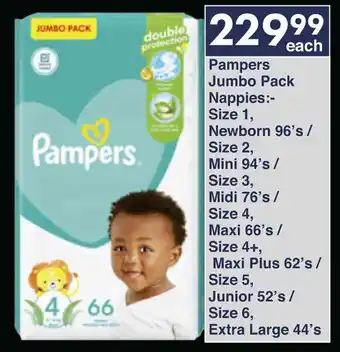 President Hyper Pampers Jumbo Pack Nappies offer