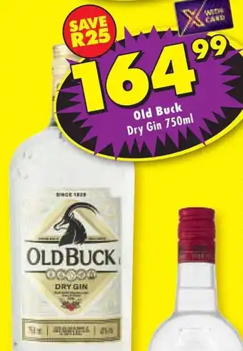 Shoprite Old Buck Dry Gin offer