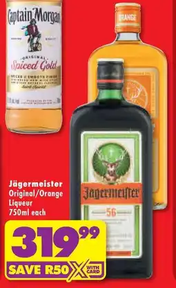 Shoprite Jägermeister Original/ Orange Liqueur offer