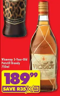 Shoprite Viceroy 5-Year-Old Potstill Brandy offer