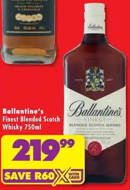 Shoprite Ballantine's Finest Blended Scotch Whisky offer