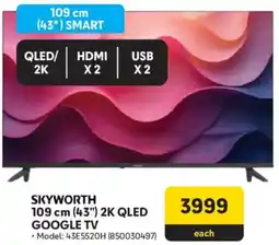 Makro Skyworth 109 cm 43" 2K QLED Google TV offer
