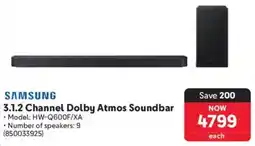 Makro Samsung 3.1.2 Channel Dolby Atmos Soundbar offer