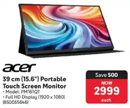 Makro Acer 39 cm 5.6" Portable Touch Screen Monitor offer