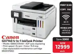 Makro Canon GX7140 4-In-1 InkTank Printer offer