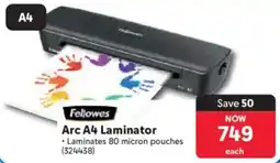 Makro Fellowes Arc A4 Laminator offer