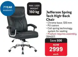 Makro Jefferson Spring Tech High-Back Chair offer