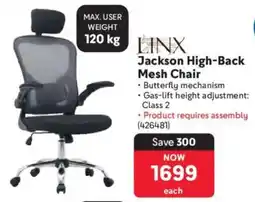 Makro Linx Jackson High-Back Mesh Chair offer