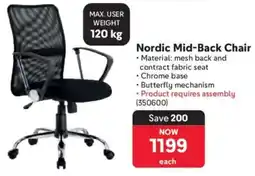 Makro Nordic Mid-Back Chair offer