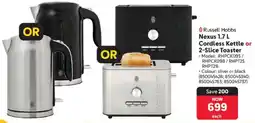 Makro Russell Hobbs Nexus Cordless Kettle or 2-Slice Toaster offer