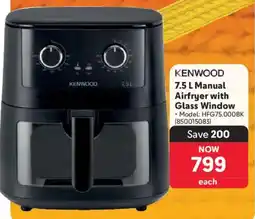 Makro Kenwood Manual Airfryer with Glass Window offer