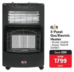 Makro Alva 3-Panel Gas/ Electric Heater offer