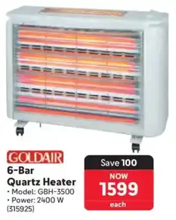 Makro Goldair 6-Bar Quartz Heater offer