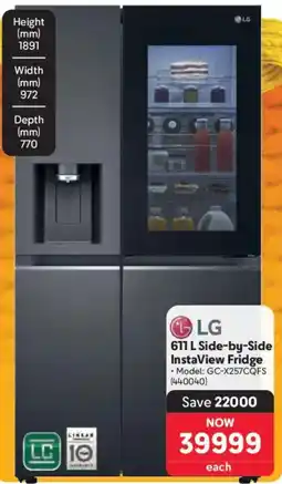Makro LG Side-by-Side InstaView Fridge offer