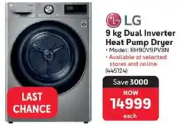 Makro LG Dual Inverter Heat Pump Dryer offer