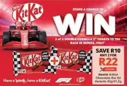 Checkers Nestlé KitKat Chocolate Bar All Variants offer