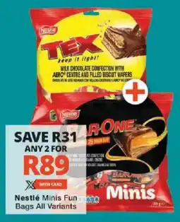 Checkers Nestlé Minis Fun Bags All Variants offer
