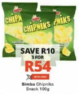 Checkers Simba Chipniks Snack offer