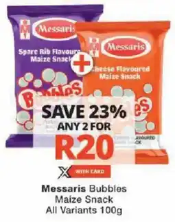 Checkers Messaris Bubbles Maize Snack All Variants offer