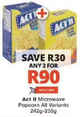 Checkers Act II Microwave Popcorn All Variants offer