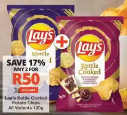 Checkers Lay's Kettle Cooked Potato Chips All Variants offer