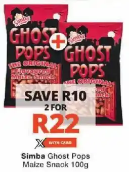 Checkers Simba Ghost Pops Maize Snack offer