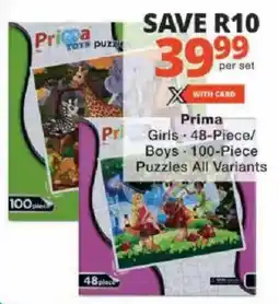 Checkers Prima Girls/ Boys Puzzles All Variants offer
