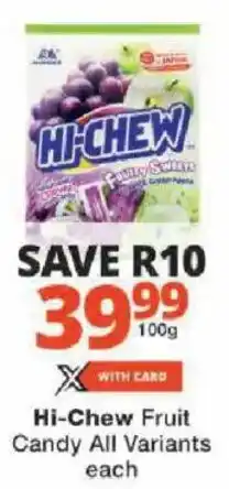 Checkers Hi-Chew Fruit Candy All Variants offer