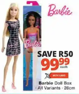 Checkers Barbie Doll Box offer