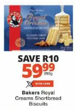 Checkers Bakers Royal Creams Shortbread Biscuits offer