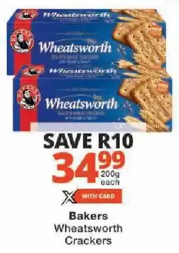 Checkers Bakers Wheatsworth Crackers offer