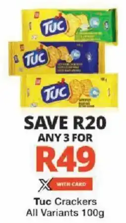 Checkers Tuc Crackers All Variants offer